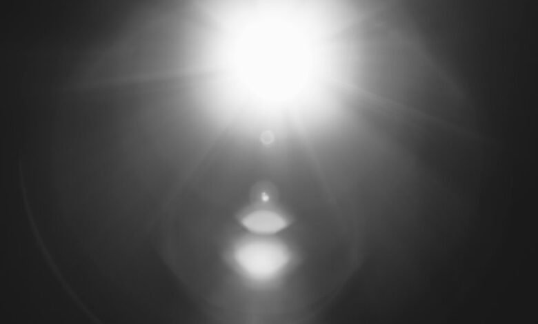 photographic lens flare effect